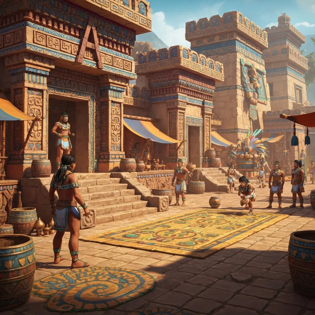 Aztec patterns and cultural symbols